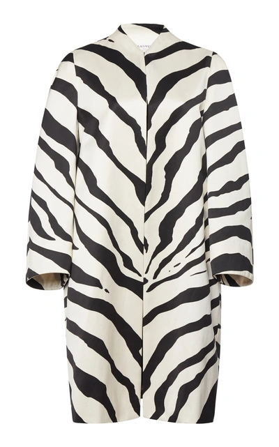 Shop Lanvin Zebra Cotton-blend Coat