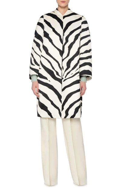 Shop Lanvin Zebra Cotton-blend Coat