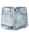 ONE TEASPOON frayed denim shorts,MACHINEWASH