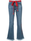 SONIA RYKIEL frayed edged bootcut jeans,MACHINEWASH