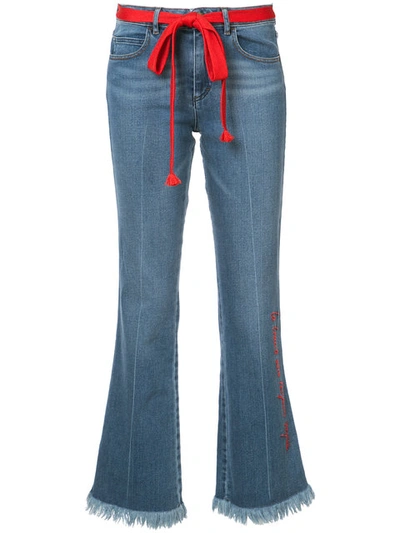 Sonia Rykiel Frayed Edged Bootcut Jeans