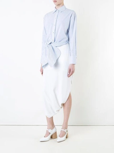 Shop Stella Mccartney Stretch Midi Skirt In White