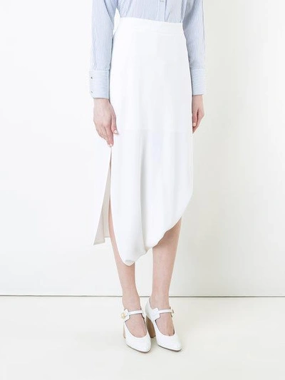 Shop Stella Mccartney Stretch Midi Skirt In White