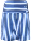 PORTS 1961 striped high-waisted shorts,DRYCLEANONLY