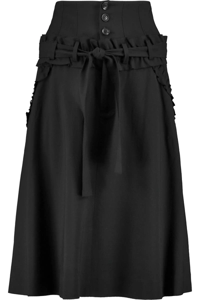 Marissa Webb Amber Ruffle-trimmed Woven Midi Skirt