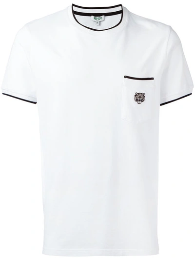 Shop Kenzo Tiger Pocket T-shirt In White