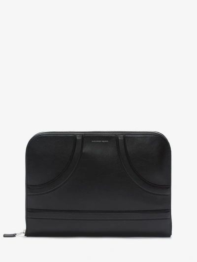 Shop Alexander Mcqueen Calf Leather Harness Portfolio