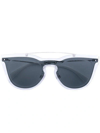 Valentino Eyewear  Garavani Rockstud Embellished D-frame Sunglasses - Grey