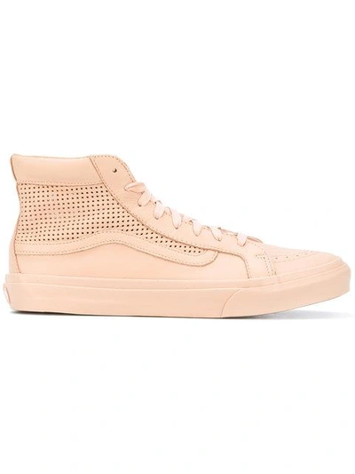 Vans Perforated Hi Tops In Neutrals