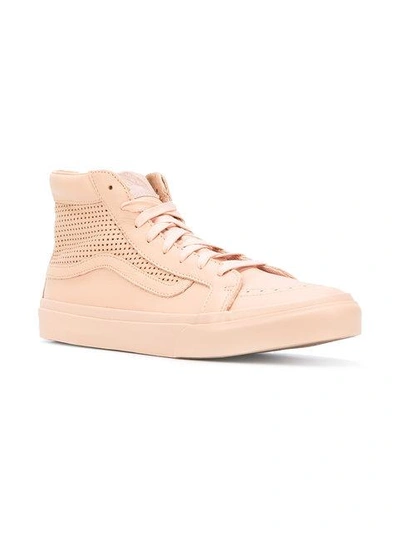 Vans Perforated Hi Tops In Neutrals