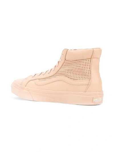 Vans Perforated Hi Tops In Neutrals