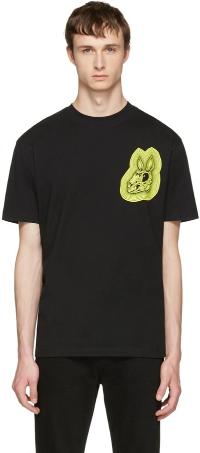 Shop Mcq By Alexander Mcqueen Black 'bunny Be Here Now' T-shirt