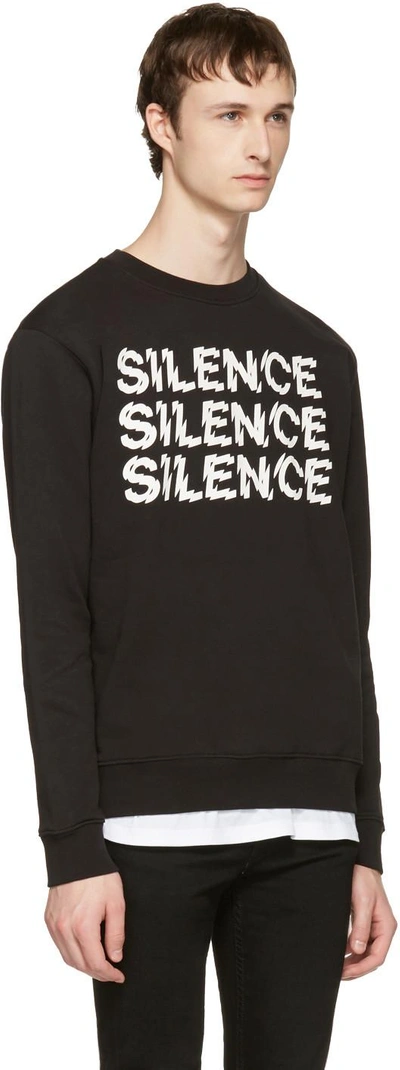 Shop Mcq By Alexander Mcqueen Mcq Alexander Mcqueen Black Silence Clean Sweatshirt In 1000 - Darkest Black