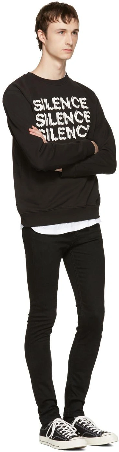 Shop Mcq By Alexander Mcqueen Mcq Alexander Mcqueen Black Silence Clean Sweatshirt In 1000 - Darkest Black