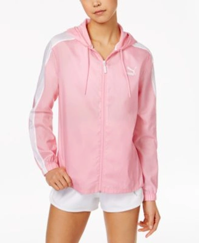 Puma Windrunner Zip Jacket In Prism Pink