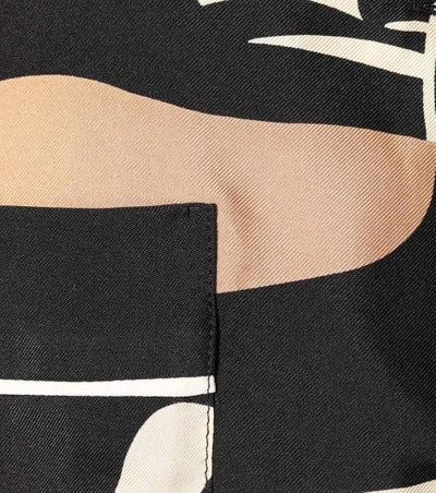 Shop Valentino Printed Silk Shirt In Black