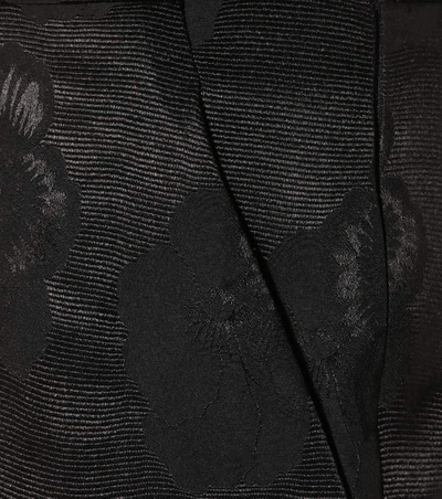 Shop Etro Silk Jacquard Pants In Black