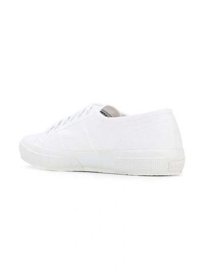 Shop Superga Classic Lace-up Sneakers In White