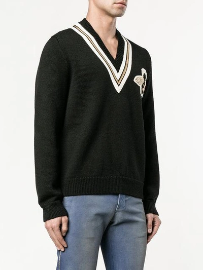 Shop Gucci Bee Motif Cricket Jumper