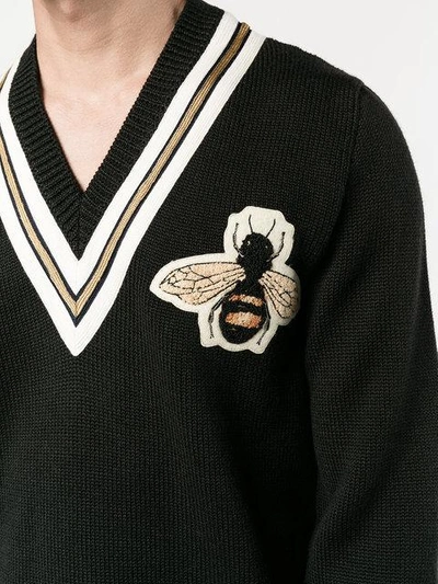 Shop Gucci Bee Motif Cricket Jumper