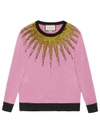 GUCCI Embroidered lurex knit top,472442X5S93