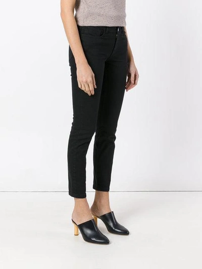 Shop Apc Cropped Skinny Jeans In Black