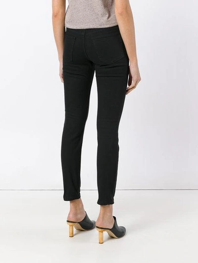 Shop Apc Cropped Skinny Jeans In Black