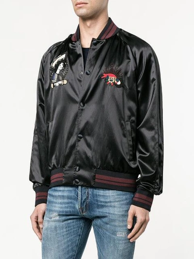 Shop Valentino Embroidered Bomber Jacket