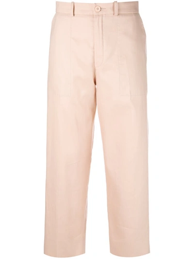 Chloé Lightweight Cropped Trousers In Pink