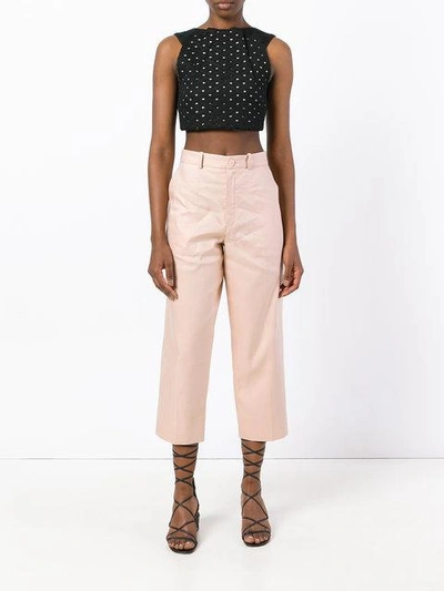 Shop Chloé Lightweight Cropped Trousers