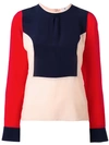 PS BY PAUL SMITH color block blouse,DRYCLEANONLY