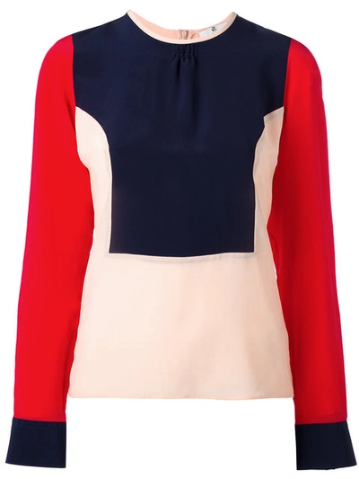 Ps By Paul Smith Color Block Blouse