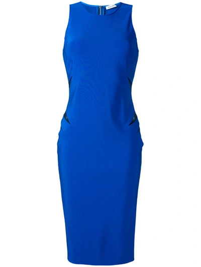 Mugler Sapphire Sleeveless Dress In Blue
