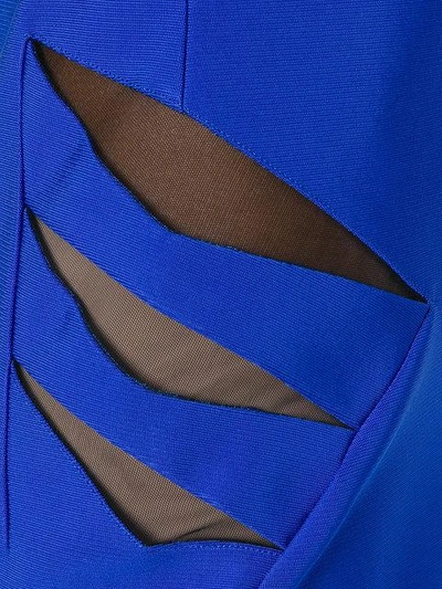 Shop Mugler Cut Out Detail Dress - Blue