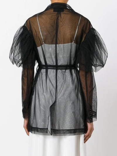 Shop Simone Rocha Sheer Single Breasted Coat