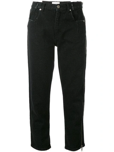 Shop 3.1 Phillip Lim Side Zip Crop Jeans In Black