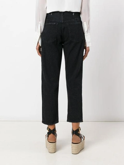 Shop 3.1 Phillip Lim Side Zip Crop Jeans In Black