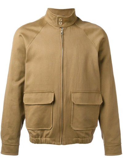Apc Cotton And Linen-blend Twill Blouson Jacket In Beige
