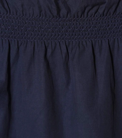 Shop Heidi Klein Hampton Cotton-blend Minidress In Blue