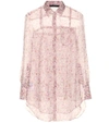 CALVIN KLEIN COLLECTION Printed silk top