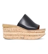CHLOÉ Camille leather platform wedge mules