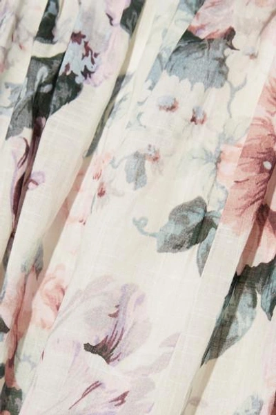 Shop Zimmermann Jasper Printed Cotton-voile Halterneck Midi Dress