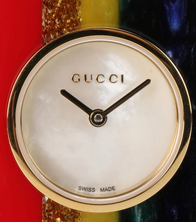 Shop Gucci Vintage Web 24x40mm Plexiglas® Watch