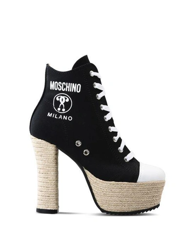 Shop Moschino Heel In Black