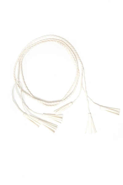 Finders Keepers Tassel Neck Tie In White