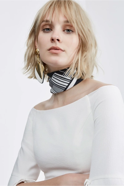 C/meo Collective Burning Love Neck Scarf In Black And White