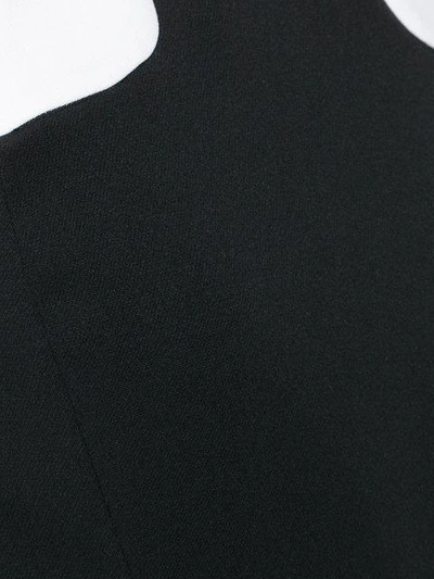Shop Mugler Shoulder Cut Out Dress In Black