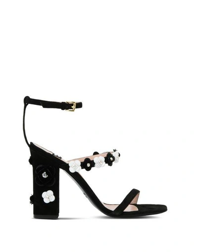 Shop Boutique Moschino Sandals In Black