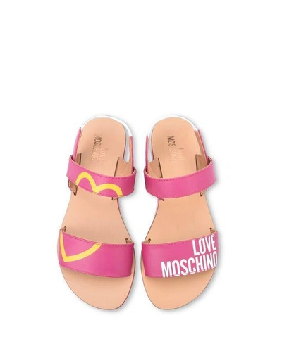 Shop Love Moschino Sandals In Fuchsia