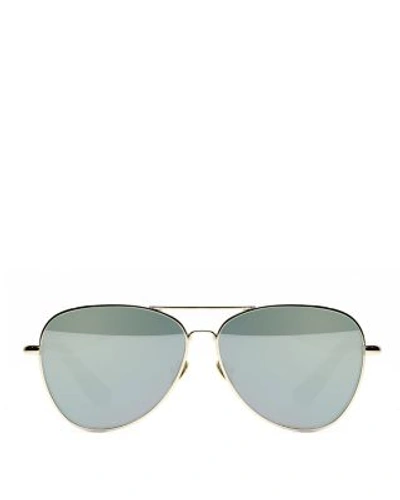 Elizabeth And James Stanton Mirrored Aviator Sunglasses, 59mm In Gold/gray Mirror